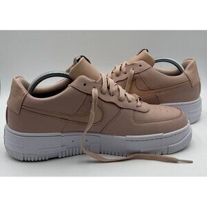 Nike Air Force 1 Pixel Low Beige Women US 12 Leather Sneakers CK6649-200